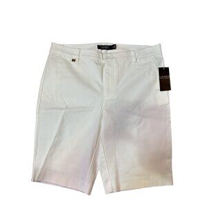 Lauren Ralph Lauren Womens White Bermuda Shorts Spring Summer Size 10 NWT